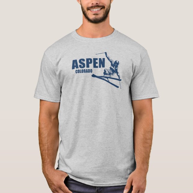 Aspen Colorado Skier T-Shirt (Front)