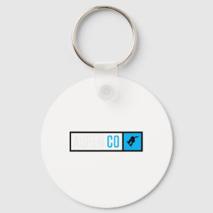 Aspen Colorado Snowboard Box Type  Keychain