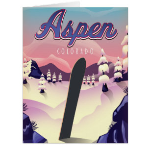 Aspen Colorado Snowboarding Poster