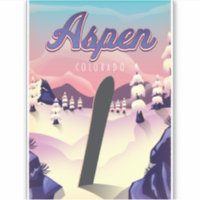 Aspen Colorado Snowboarding Poster