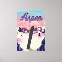 Aspen Colorado Snowboarding Poster