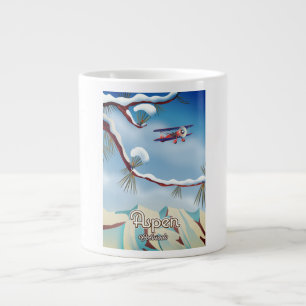 Aspen Colorado travel poster Large Coffee Mug
