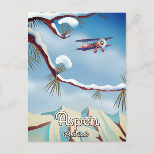 Aspen Colorado travel poster Postcard
