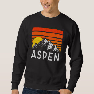 Aspen Colorado Usa Retro Vintage Mountain Sweatshirt
