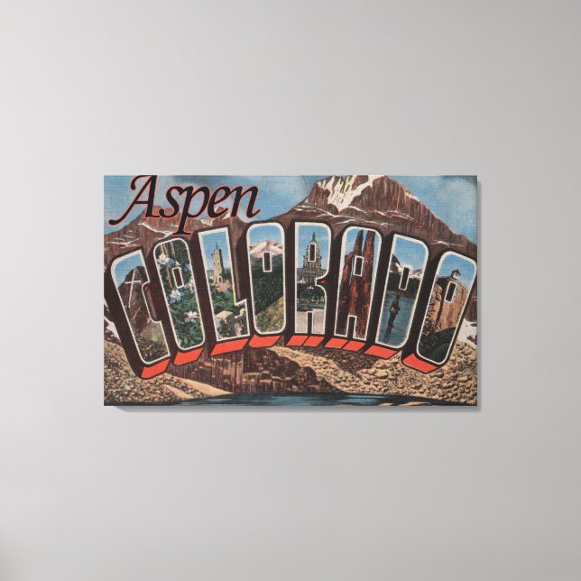 Aspen, ColoradoLarge Letter ScenesAspen, CO Canvas Print (Front)