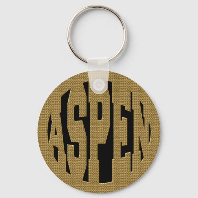 ASPEN - GOLD KEYCHAIN (Front)