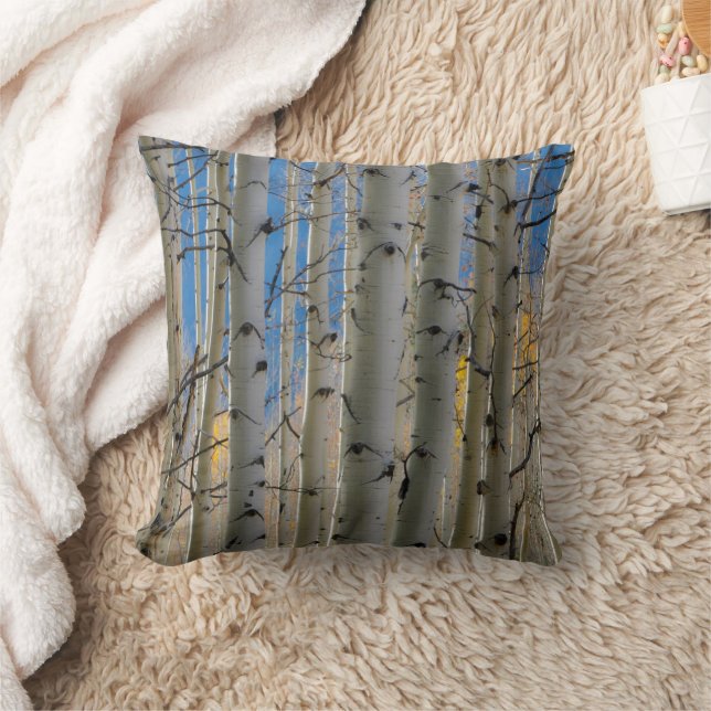 Aspen Groves | Colorado Rocky Mountains Throw Pillow (Blanket)