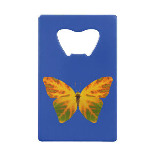Aspen Leaf Butterfly 1 Credit Card Bottle Opener