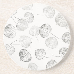 Aspen Leaf Prints Coaster