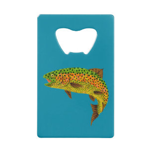 Aspen Leaf Rainbow Trout 1 Credit Card Bottle Opener