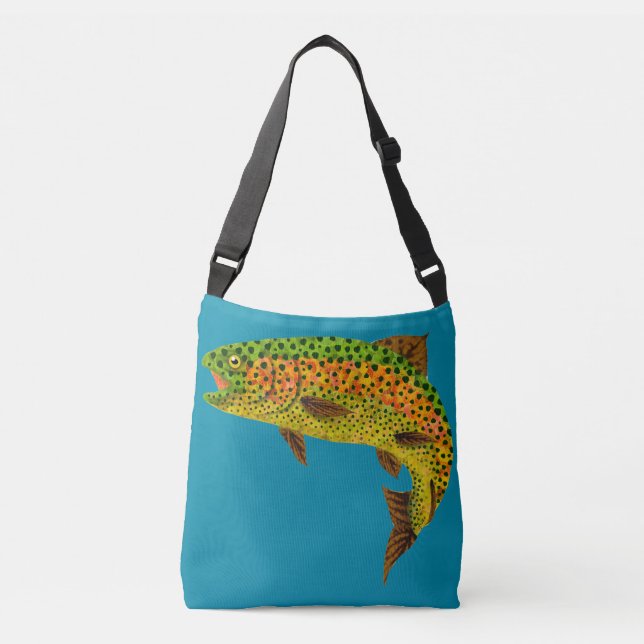 Aspen Leaf Rainbow Trout 1 Crossbody Bag (Front)
