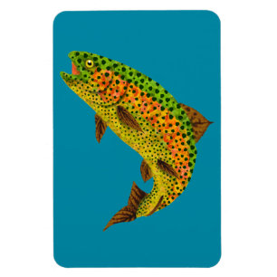 Aspen Leaf Rainbow Trout 1 Magnet