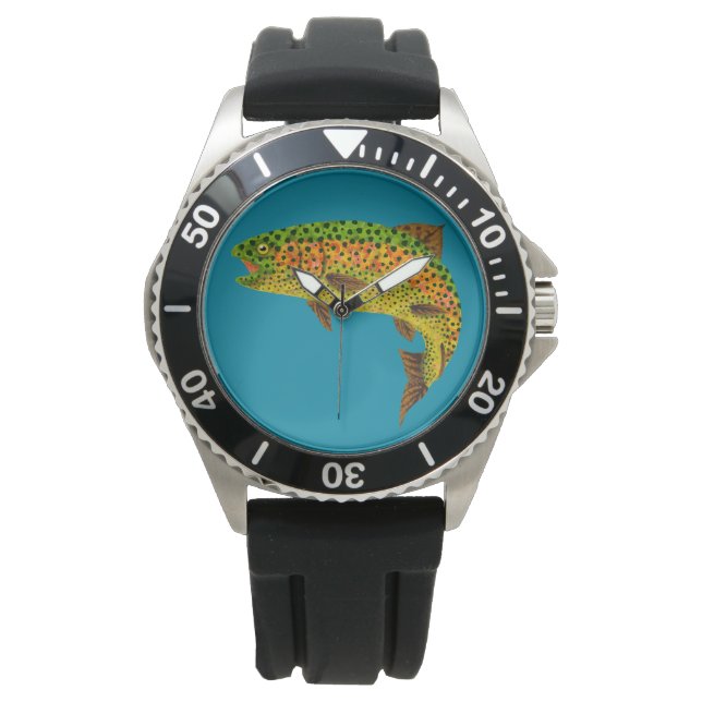 Aspen Leaf Rainbow Trout 1 Watch (Front)