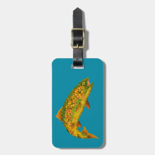 Aspen Leaf Rainbow Trout 2 Luggage Tag
