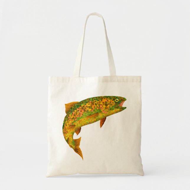 Aspen Leaf Rainbow Trout 2 Tote Bag (Front)