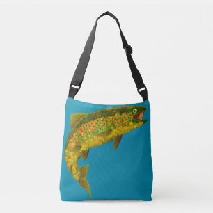 Aspen Leaf Rainbow Trout 3 Crossbody Bag