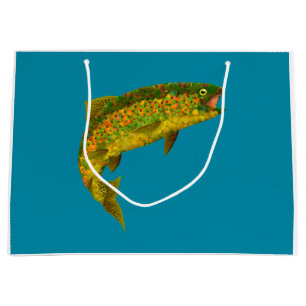 Aspen Leaf Rainbow Trout 3 Large Gift Bag