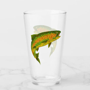 Aspen Leaf Rainbow Trout 4 Glass
