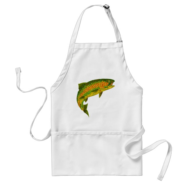 Aspen Leaf Rainbow Trout 4 Standard Apron (Front)