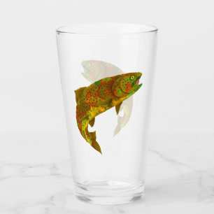 Aspen Leaf Rainbow Trout 6 Glass