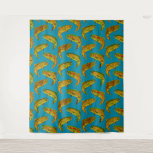 Aspen Leaf Rainbow Trout Seamless Pattern 2018 Tapestry