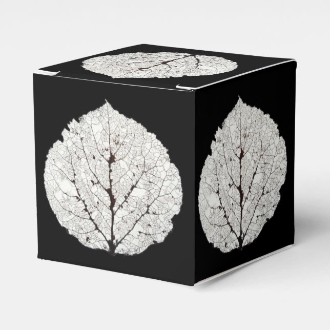 Aspen Leaf Skeleton 1 Favor Box (Front Side)