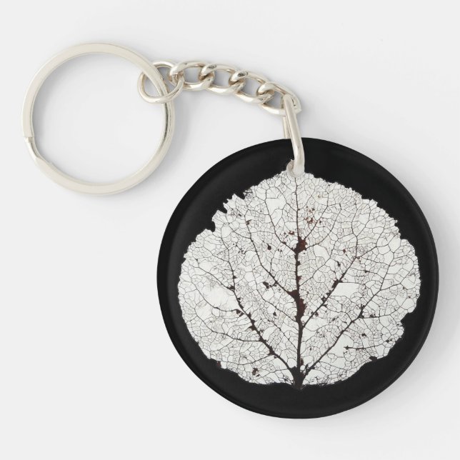 Aspen Leaf Skeleton 1 Keychain (Front)
