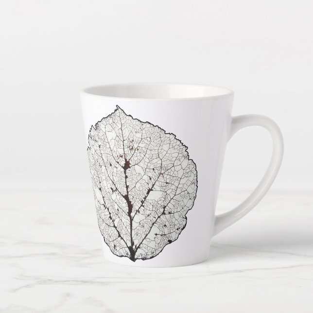 Aspen Leaf Skeleton 1 Latte Mug (Right)