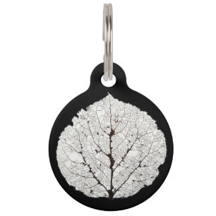 Aspen Leaf Skeleton 1 Pet Tag