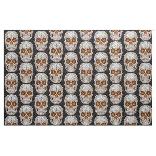 Aspen Leaf Skull 11 Fabric