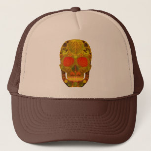 Aspen Leaf Skull 12 Trucker Hat