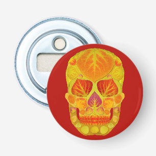 Aspen Leaf Skull 13 Bottle Opener