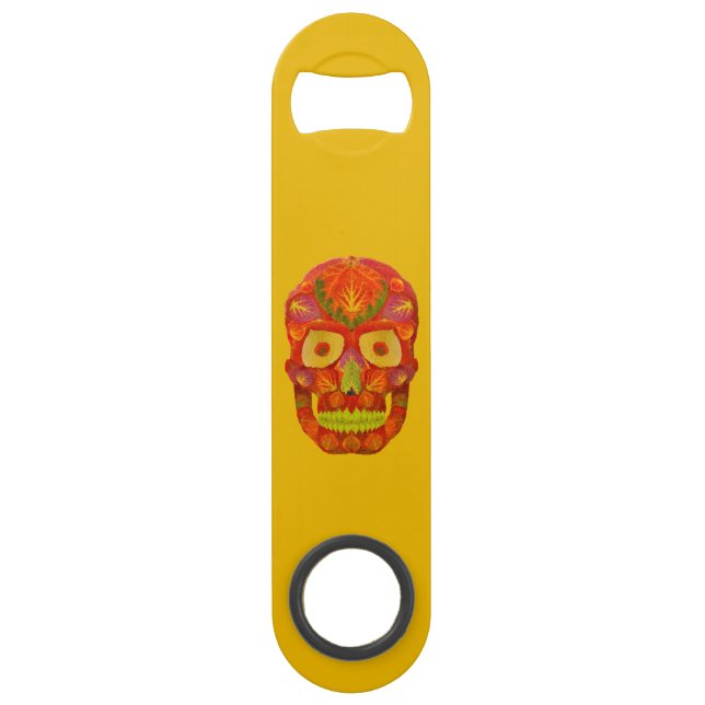 Aspen Leaf Skull 16 Bar Key (Front)