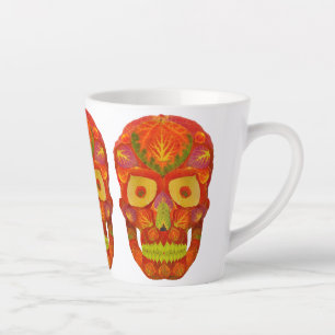 Aspen Leaf Skull 16 Latte Mug