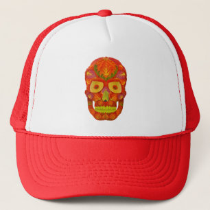 Aspen Leaf Skull 16 Trucker Hat
