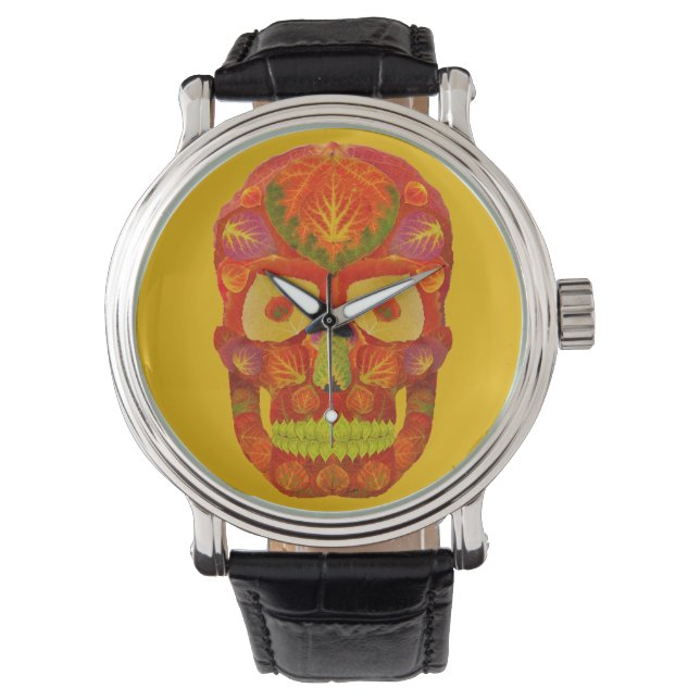 Aspen Leaf Skull 16 Watch (Front)