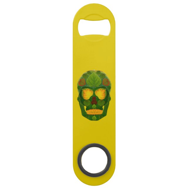 Aspen Leaf Skull 9 Bar Key (Front)