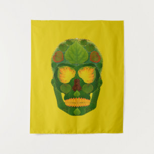 Aspen Leaf Skull 9 Tapestry