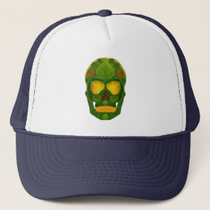 Aspen Leaf Skull 9 Trucker Hat