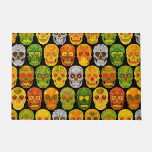 Aspen Leaf Skulls seamless pattern 2018 Doormat