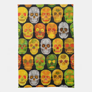 Aspen Leaf Skulls seamless pattern 2018 Kitchen Towel
