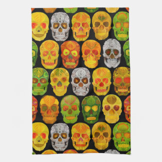 Aspen Leaf Skulls seamless pattern 2018 Kitchen Towel