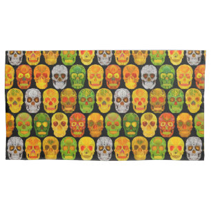Aspen Leaf Skulls seamless pattern 2018 Pillowcase