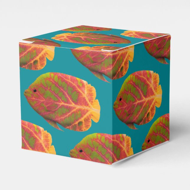 Aspen Leaf Tropical Fish 1 Favor Box (Front Side)