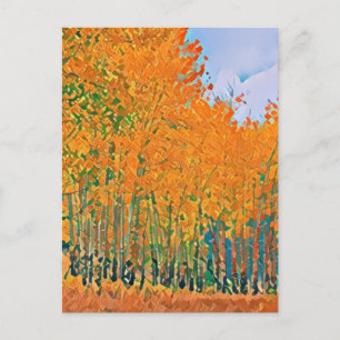 Aspen Leaves Fall Postcard