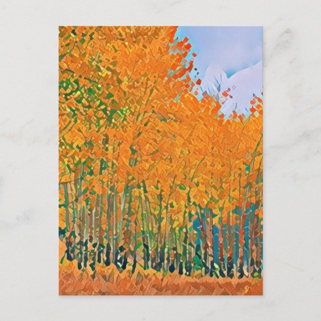 Aspen Leaves Fall Postcard (Front)