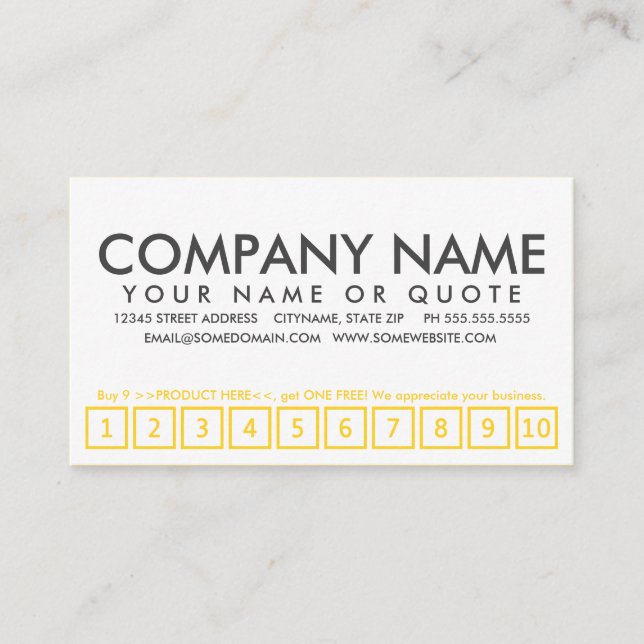 aspen leaves loyalty punch card (Front)