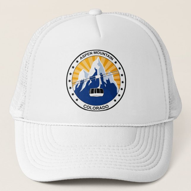 Aspen Mountain Colorado Trucker Hat (Front)