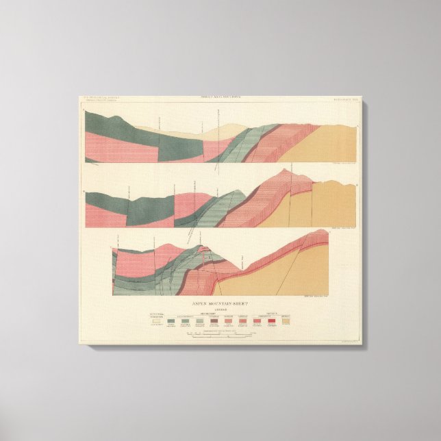 Aspen Mountain Sheet 2 Canvas Print (Front)