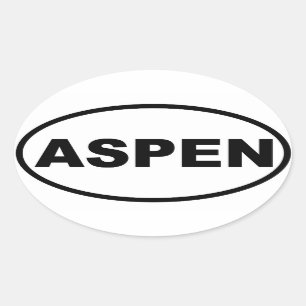 Aspen Oval Sticker